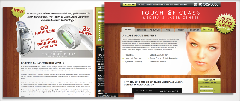Touch of Class / Website Design